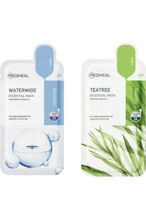 Mediheal Watermide Essential Mask - 10pcs + Teatree Essential Mask - 10pcs Set