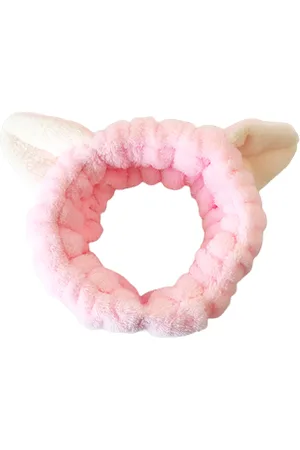 MsBlossom Face Wash Cat Ribbon Headband - 1pieza - Pink