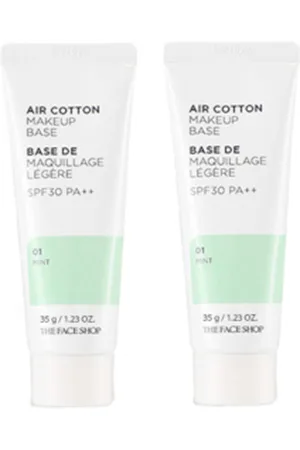The Face Shop Air Cotton Makeup Base - Mint (2ea) Set