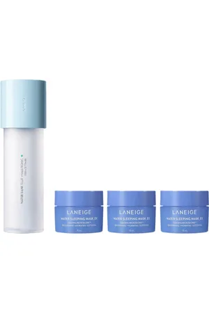 LANEIGE Water Bank Blue Hyaluronic Essence Toner For Combination To Oily Skin - 160ml (1ea) + Water Sleeping Mask EX - 15ml...