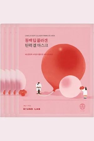 Round Lab Camellia Deep Collagen Firming Gel Mask - 34g*4ea