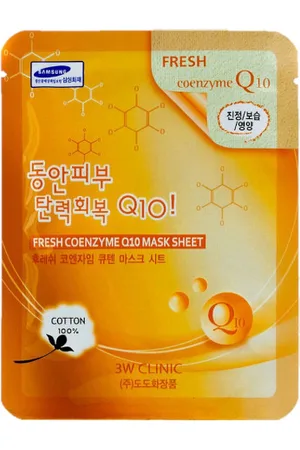3W Clinic Fresh Coenzyme Q10 Mask Sheet - 1pieza
