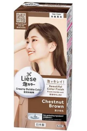 Kao Liese Creamy Bubble Color - 1 Box - Chestnut Brown