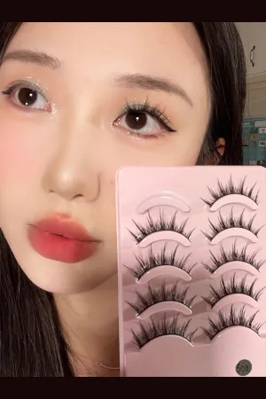 MissLady False Eyelashes B - 10mm x 5 pares - Barbie Black