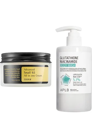 All-in-one Sets COSRX - Advanced Snail 92 All In One Cream - 100g + APLB - Glutathione Niacinamide Body Wash - 300ml Set