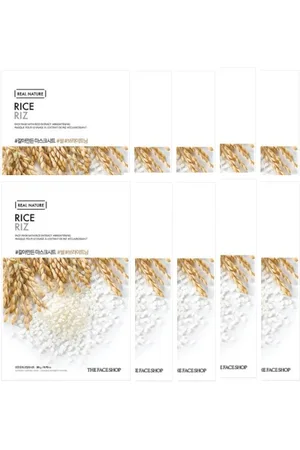 The Face Shop Real Nature Face Mask - Rice - 1pc (10ea) Set