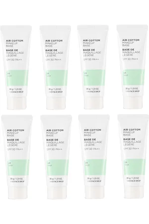 The Face Shop Air Cotton Makeup Base - Mint (8ea) Set