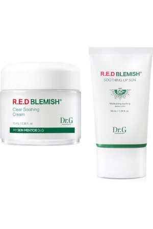 Dr.G R.E.D Blemish Clear Soothing Cream - 70ML - 70ml - White (1ea) + Red Blemish Soothing Up Sun SPF50+ PA+++ - 50ml ...