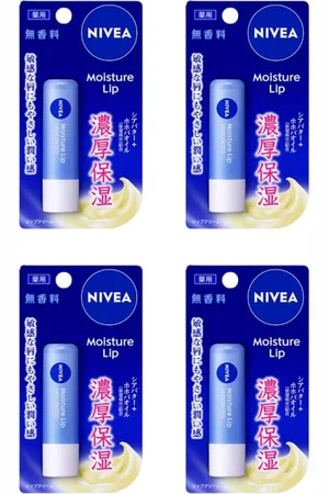 NIVEA Japan Moisture Lip Unscented - 3.9g (4ea)