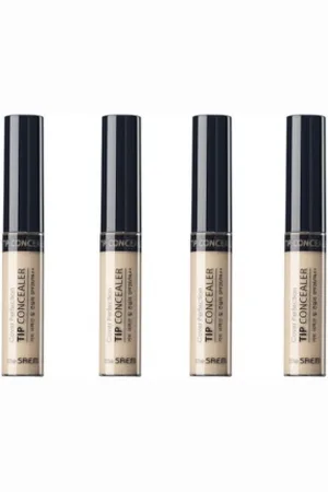The SAEM Cover Perfection Tip Concealer - 01 Clear Beige (4ea) Set