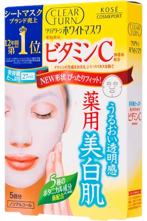 Kose Clear Turn White Vitamin C Mask - 5 sheets