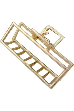 MsBlossom Rectangle Hair Claw - 1pc - Gold
