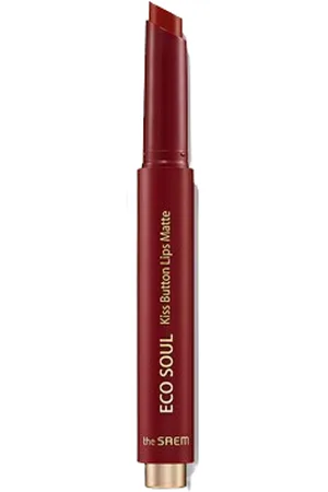 The SAEM Eco Soul Kiss Button Lips Matte - 2g - 05 Brick Red