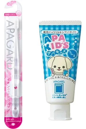 APAGARD Apa-Kids Toothpaste - 60g (1ea) + - Crystal Toothbrush - 1pc - Random Color (1ea) Set