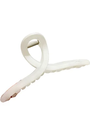 MsBlossom Plain Cross Hair Claw - 1pieza - White