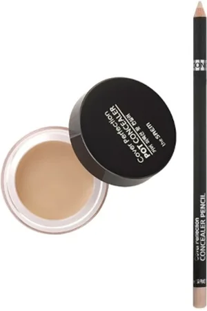 The SAEM Cover Perfection Pot Concealer - #1 Clear Beige (1ea) + Concealer Pencil - 1.4g - 1.5 Natural Beige (1ea) Set