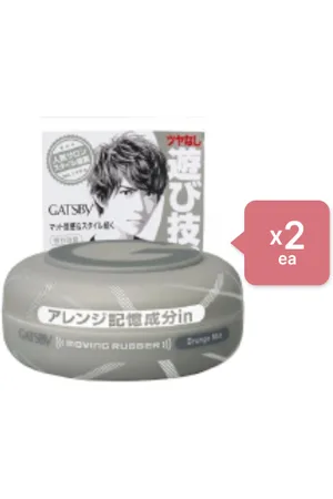 Mandom Gatsby Moving Rubber - 80g - Grunge Mat Grey - 2pcs