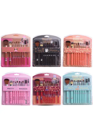 MINGXIER Makeup Brush - 10pcs (Random Colour) - 1 set