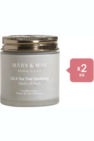 Mary&May Cica TeaTree Soothing Wash Off Pack - 125g (2ea) Set