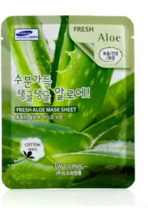 3W Clinic Fresh Aloe Mask Sheet - 1pieza