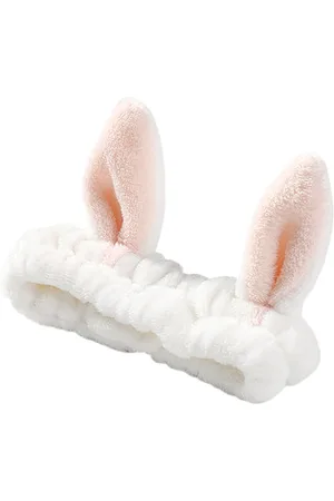 MsBlossom Face Wash Animal Ribbon Headband - 1pieza - White