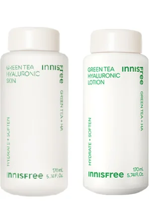 Innisfree Green Tea Hyaluronic Lotion - 170ml (1ea) + Skin - 170ml (1ea) Set