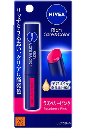 NIVEA Japan Rich Care & Color Lip Raspberry Pink - 2g