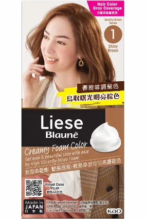 Kao Liese Blaune Creamy Foam Color - 1 caja - 1 - Shiny Brown