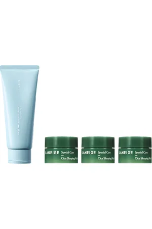 LANEIGE Water Bank Blue Hyaluronic Cleansing Foam - 150g (1ea) + Cica Sleeping Mask 10ml (3ea) Set