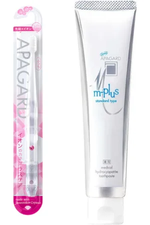APAGARD M-Plus Toothpaste - 130g (1ea) + - Crystal Toothbrush - 1pc - Random Color (1ea) Set