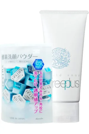 Kanebo Freeplus Mild Soap Facial Cleansing X Suisai Beauty Clear Powder Wash