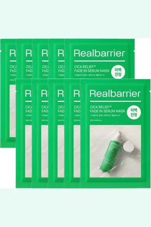 Real Barrier Cica Relief Rx Fade In Serum Mask - 10pcs