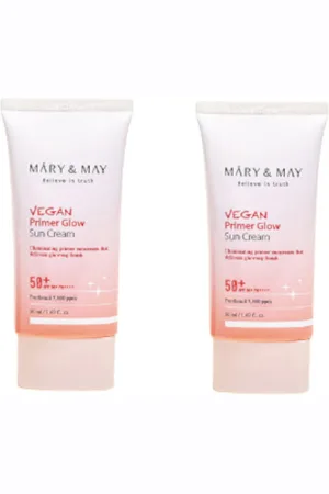 Mary&May Vegan Primer Glow Sun Cream SPF50+ PA++++ - 50ml (2ea) Set