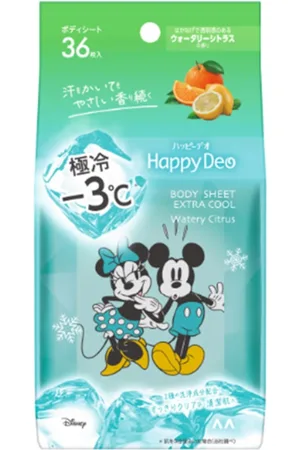 Mandom Happy Deo Body Sheet Fresh & Smooth - 36 hojas - Watery Citrus