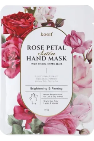 Petitfée Koelf Rose Petal Satin Hand Mask - 6g X 1pieza