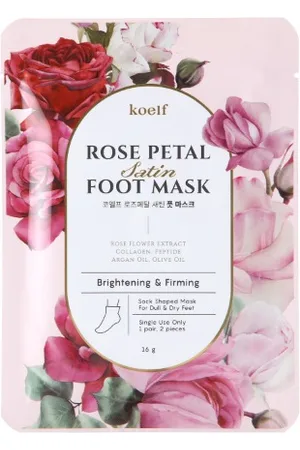 Petitfée Koelf Rose Petal Satin Foot Mask - 16g X 1pieza