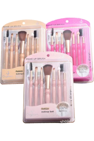 MINGXIER Fashion Makeup Brush - 7pcs (Random Colour) - 1 set