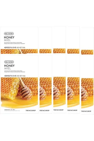 The Face Shop Real Nature Face Mask - Honey - 1pc (10ea) Set