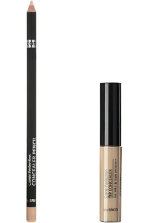 The SAEM Cover Perfection Concealer Pencil - 1.4g & Tip Concealer- 2.0 Rich Beige (1ea) Set