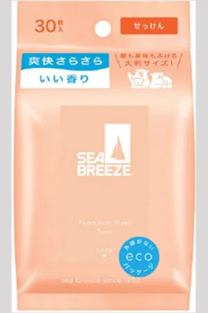 Shiseido Sea Breeze Face & Body Ice Sheet - 30 hojas - Soap