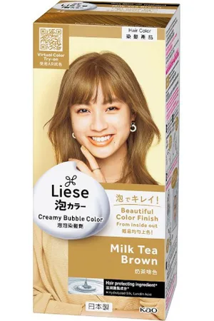 Kao Liese Creamy Bubble Color - 1 Box - Milk Tea Brown