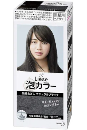 Kao Liese Creamy Bubble Color (Japan Version) - 1 caja - Natural Black