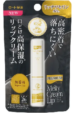 Rohto Mentholatum Premium Melty Cream Lip Balm SPF 26 PA+++ - 2.4g - Fragrance Free