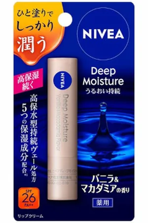 NIVEA Japan Deep Moisture Lip Vanilla & Macadamia Scent - 2.2g