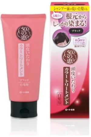 Rohto Mentholatum 50 Megumi Gray Hair Care Color Treatment - 150g - Black