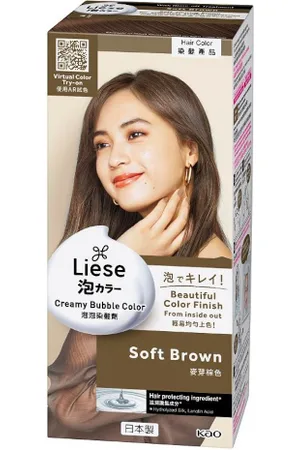 Kao Liese Creamy Bubble Color - 1 Box - Soft Brown