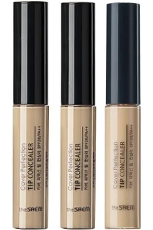 The SAEM Cover Perfection Tip Concealer - 1.5 Natural Beige (1ea) + Brightener (1ea) + Green Beige (1ea)