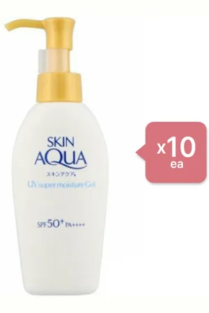 Rohto Mentholatum [Oferta] Skin Aqua Sunscreen Super Moisture Gel Pump (10ea) Set