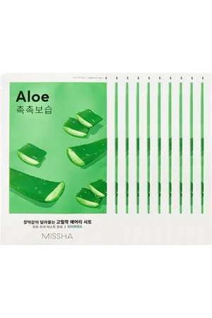 Missha Airy Fit Sheet Mask - Aloe - 1pc (10ea) Set