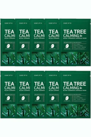 SOME BY MI Tea Tree Calming Glow Luminous Ampoule Mask - 10piezas